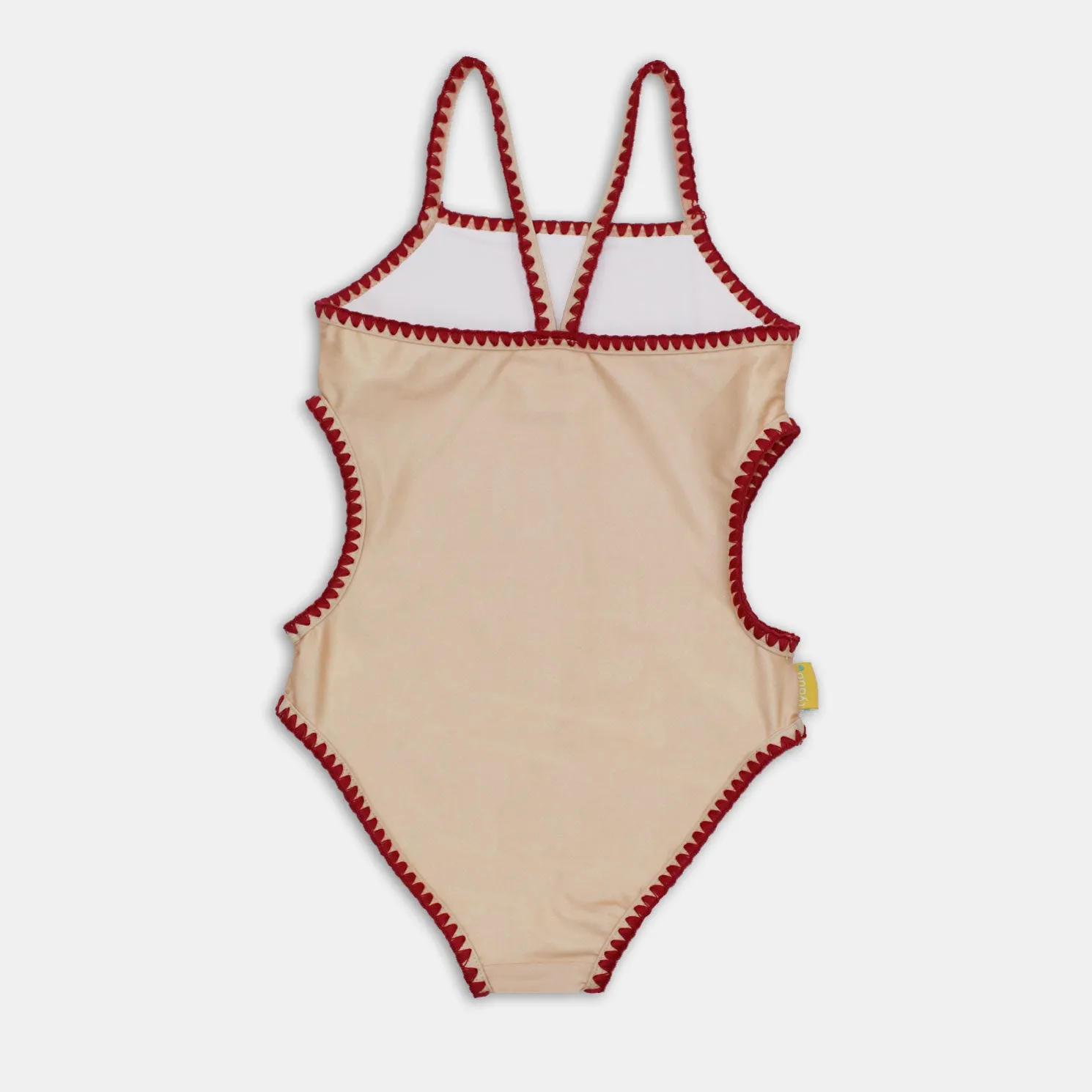 Tyoub Kids Embroidered Swimsuit Vanilla Fire Bird Placement Print