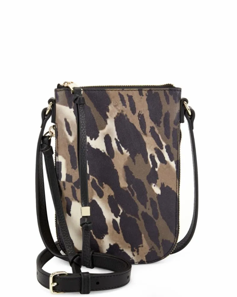 Vince Camuto Handbag CORIN PHONECASE NATURAL /CAMO LEOPARD PRINTED