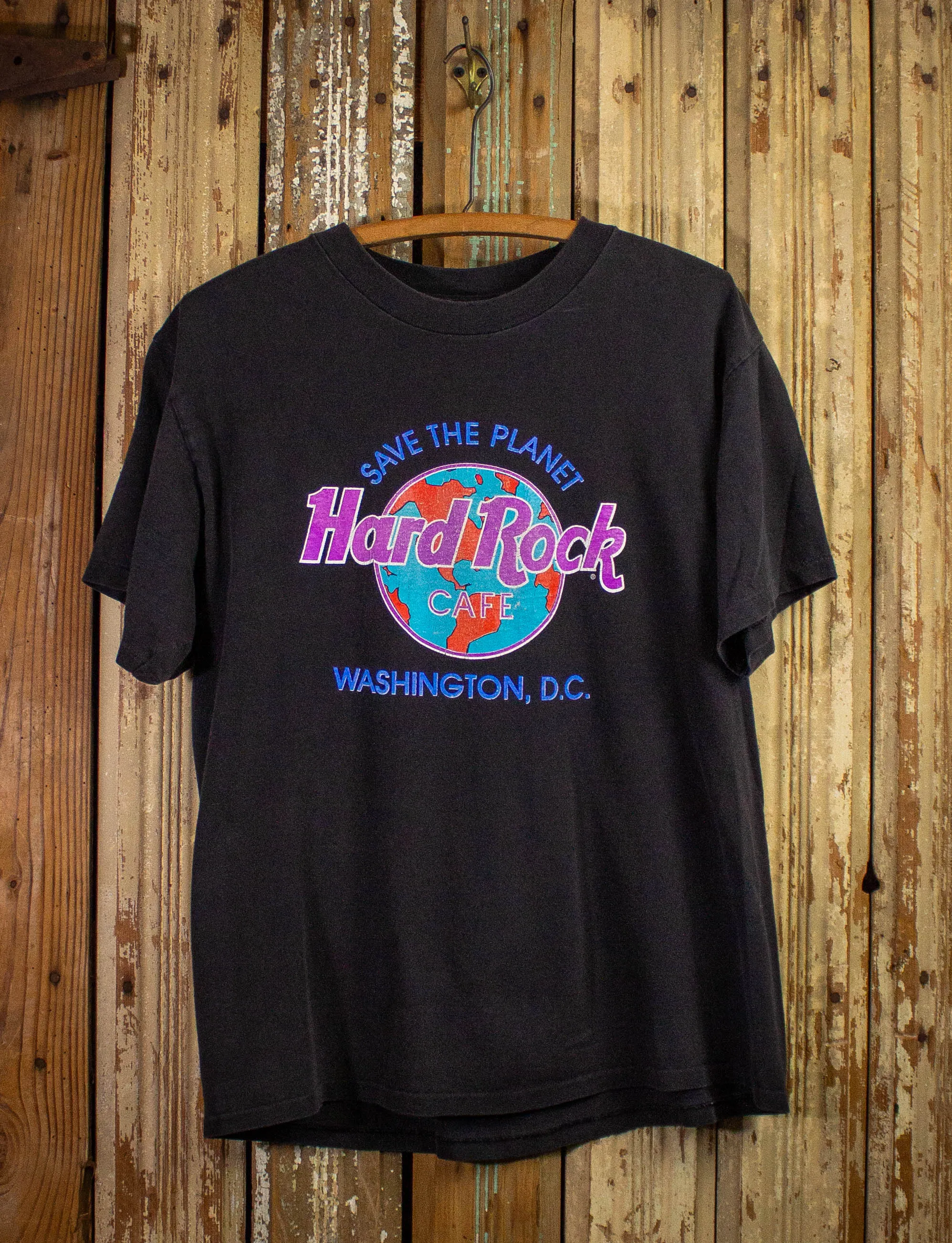 Vintage Hard Rock Cafe Washington D.C. Graphic T Shirt 90s Black Large